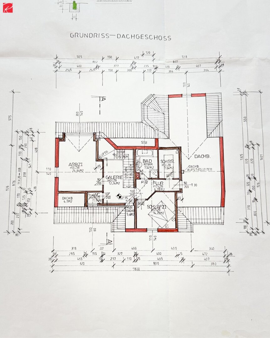 Plan Obergeschoß